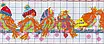 Набір для вишивання за нанесеною на канву схемою "Christmas birds 2".AIDA 14CT printed , 70*17 см, фото 5