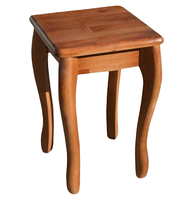 Табурет дерев'яний кухонний обідній низький з квадратним сидінням Смарт-фарба Горіх Мікс Меблі