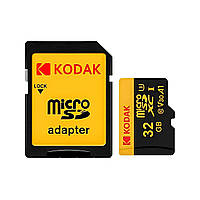 Карта памяти micro SD Kodak 32Gb U3, A1 class 10 + адаптер / Флеш карта для телефона / Микро сд