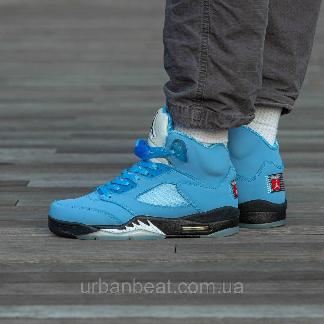 Чоловічі баскетбольні кросівки Air Jordan 5 Retro Blue, фото 1