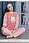 Пижама женская флис Большого размера XL;2XL;3xl;4xl, фото 2