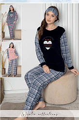 Пижама женская флис Большого размера батал Серая XL;2XL;3xl;4xl