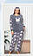 Пижама женская флис Большого размера батал Розовая XL;2XL;3xl;4xl, фото 3