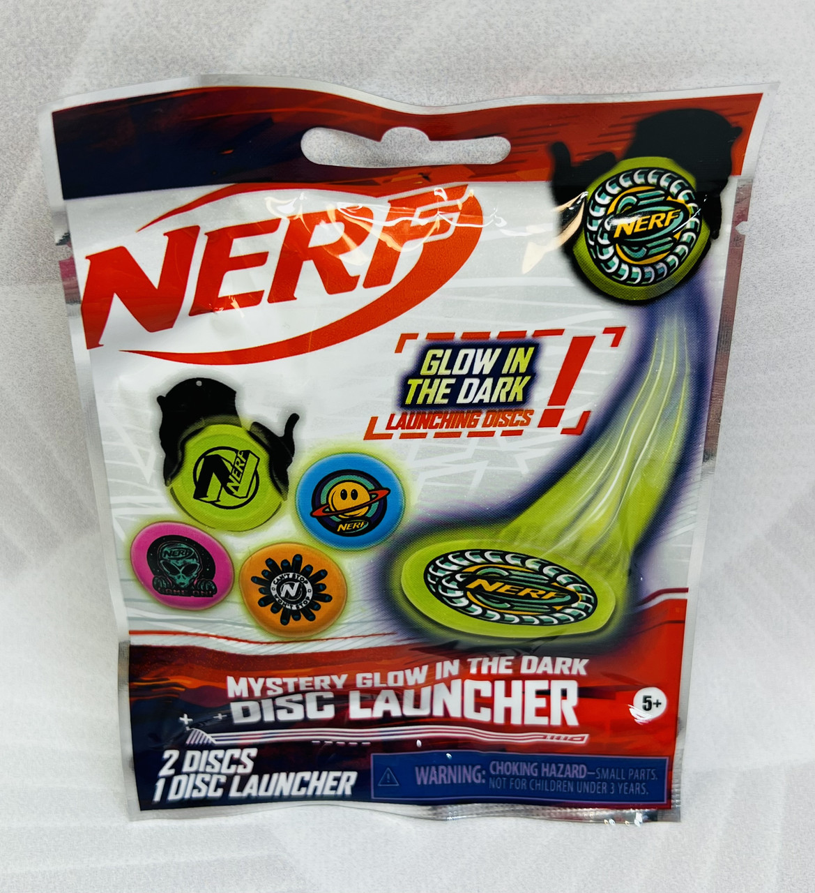 Диски для попадання Нерф NERF Mystery Glow in the Dark Disc Launcher