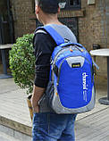 Рюкзак міський спортивний чоловічий Рюкзак водонепроникний туристичний унісекс Синій, фото 2