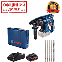 Перфоратор акумуляторний Bosch Professional GBH 180-Li (АКБ GBA 18V 4.0 Ah + ЗП GAL 18V-40 + набір свердел) YLP