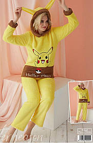 Піжама жіноча махрова оптом (S-XL) Туреччина -111496