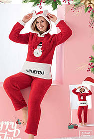 Піжама жіноча махрова оптом (S-XL) Туреччина -111498