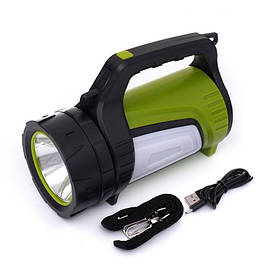 Ліхтарик-прожектор акумуляторний з габаритними вогнями та фукцією повербанк Kraft&Dele KD1243 ручний
