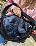 Сумка рюкзак жіночий трансформер чорна, фото 7