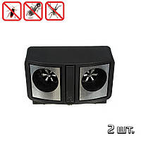 Комплект ультразвуковий відлякувач гризунів (2шт.) Dual Sonic Pest Repeller відлякувач мишей/щур