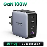 Мережевий зарядний пристрій Ugreen 100W GaN 1xUSB-A 3xUSB-C QC4.0