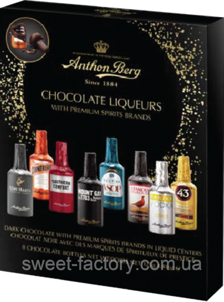 Шоколадні лікери Anthon Berg Chocolate Liqueur Bottles 8s 125g