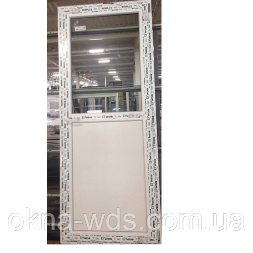 Дверь балконная металлопластиковая 700x2050 мм монтажная ширина 60 мм профиль WDS Ekipazh Ultra 60 - фото 1 - id-p1985398878