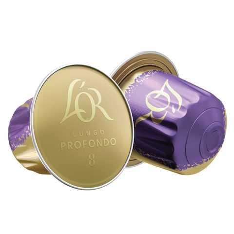 Nespresso капсули L'OR Lungo Profondo 8 без паковання 10 капсул Неспресо Профондо