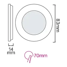 Світильник Led врізний "Slim - 3" 3W, 4200К, фото 4