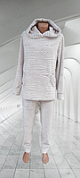 Теплая женская пижама махрова пижама домашний костюм серая теплая пижама зимняя пижама
