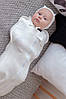 Євро пелюшка на блискавці з шапочкою для новонароджених, Капітоне Молочна 3-6 міс. MagBaby, фото 6