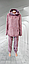 Жіноча махрова піжама костюм для дому м'яка тепла 42-64 вільна кофта і прямі штани, фото 6