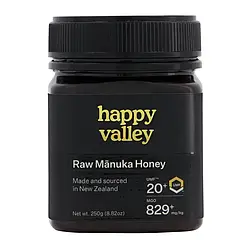 Мед Манука Manuka Honey UMF 20+ (MGO 829 mg/kg) Happy Valley 250 г Нова35 Доставка з ЄС