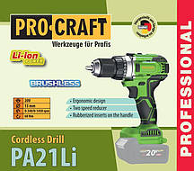 Шуруповерт Procraft PA21Li (Без акб та зп)