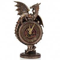 Интерьерные часы " Страж - Дракон", Veronese,Италия, 26*14*10см, полистоун (77651A4)