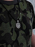 Срібний кулон із ювелірним шнурком слава Україні героям слава, фото 6