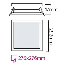 Світильник Led врізний "Slim/Sq - 24" 24W 4200К, фото 2