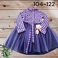 Дитяче плаття в клітинку на дівчинку, плаття для дітей 104-122
