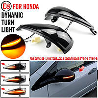 Динамический LED повторитель поворота в зеркало Honda Civic 8th MK8 Hatchback Coupe 2006 2012 FA1 FD1 FD2 FN2