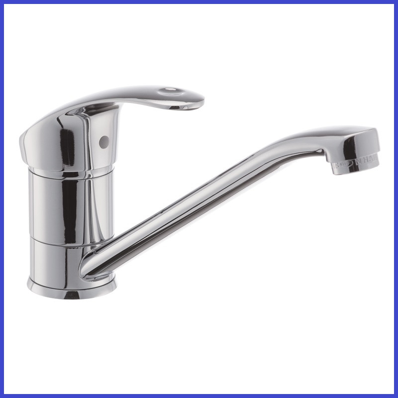 Змішувач для раковини з довгим поворотним виливом латунний 15 см Champion Mars 004-15 cm, фото 1