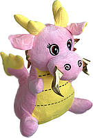 М'яка іграшка "Дракон рожевий" 27х28х42 см