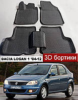 EvaForma 3D коврики с бортиками Dacia Logan 1 '04-12. ЕВА 3д ковры с бортами Дача Логан