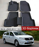 EvaForma 3D килимки з бортиками Dacia Logan MCV '12-21. ЄВА килими з бортами Дача Логан МСВ