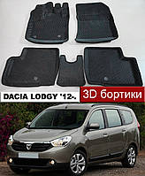 EvaForma 3D коврики с бортиками Dacia Lodgy '12-. ЕВА 3д ковры с бортами Дача Лоджи