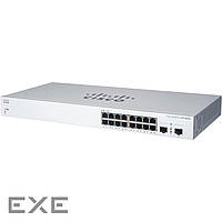 16x 10/100/1000 ports + 2 GE SFP Smart Switch (CBS220-16T-2G-EU)