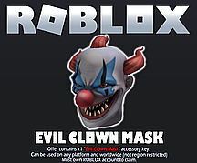 Roblox: Evil Clown Mask