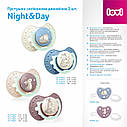 LOVI Пустушки силіконова динамічна 6-18 м-ців 2 шт. Night&Day Girl, фото 5