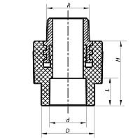 Муфта НР 25x1/2M PPR KOER K0096.PRO (KP0115)