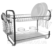 Сушарка для посуду з неіржавкої сталі Unique UN-2001 Стійка для зберігання посуду (11361)