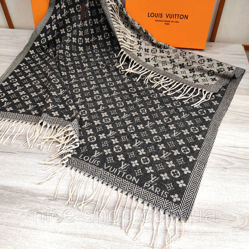 Хустка Louis Vuitton кашемір із бахромою, фото 1