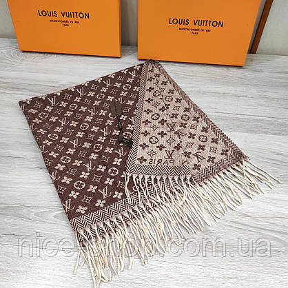 Хустка Louis Vuitton кашемір із бахромою, фото 5