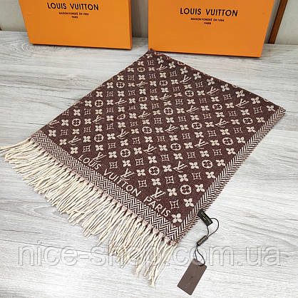 Хустка Louis Vuitton кашемір із бахромою, фото 6