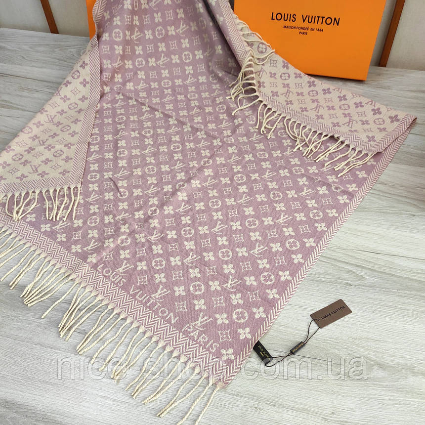 Хустка Louis Vuitton кашемір із бахромою, фото 1