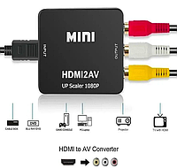 MINI Конвертер HDMI в AV RCA Видео адаптер переходник