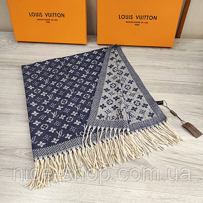 Хустка Louis Vuitton кашемір із бахромою, фото 4