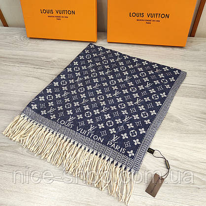 Хустка Louis Vuitton кашемір із бахромою, фото 5