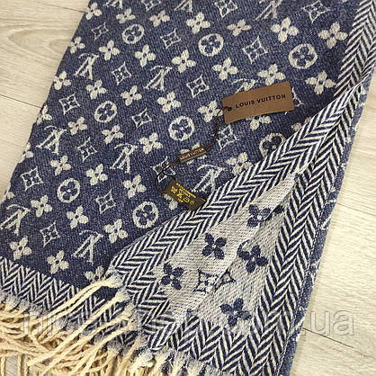 Хустка Louis Vuitton кашемір із бахромою, фото 3
