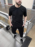 Комплект мужской "Loud": футболка + штаны черный SND