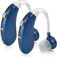 Пара цифровых усилителей слуха перезаряжаемые, заушные персональные звуковые вспомогательные устройства